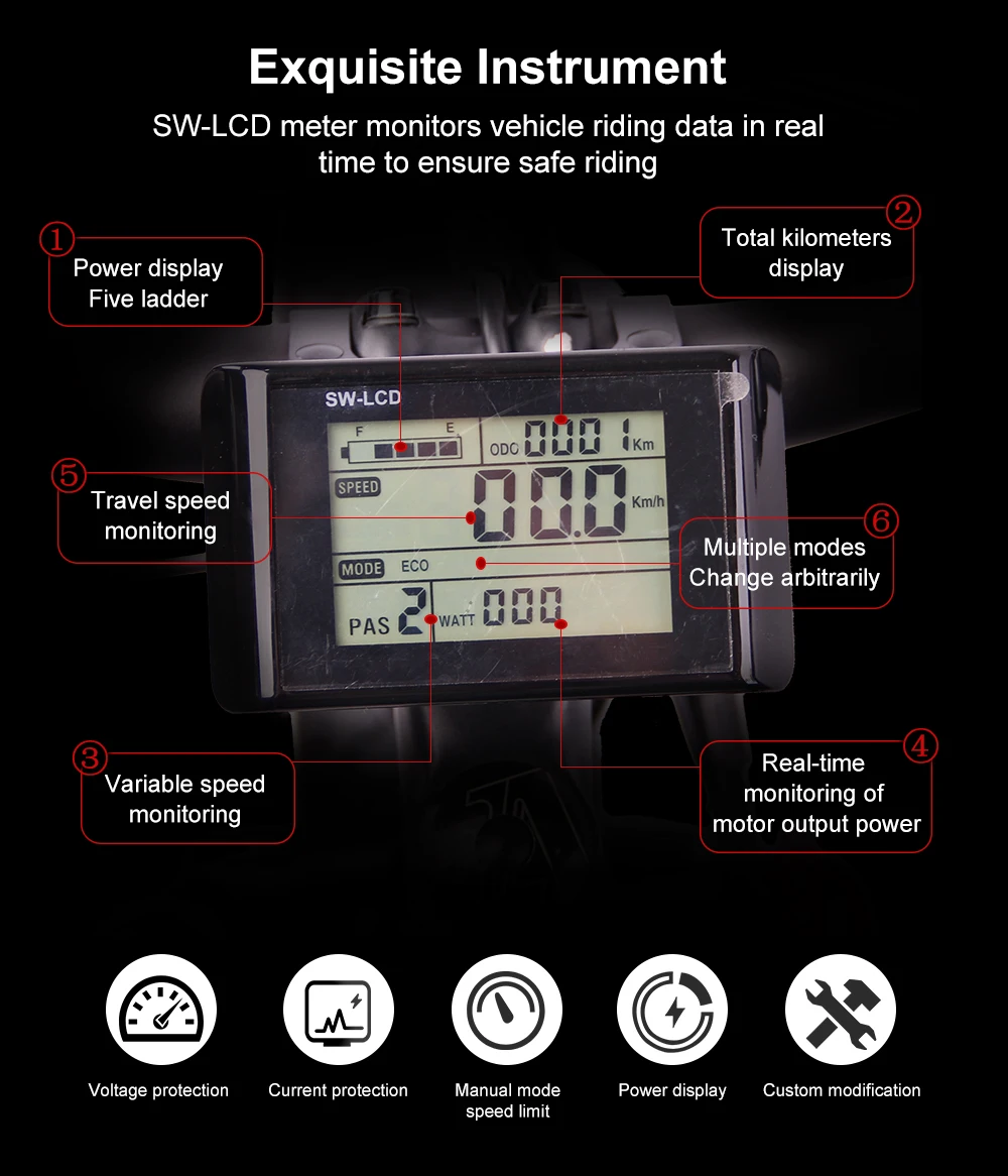 Top EZBIKE Mountain Bike camouflage Electric Bicycle 48V 500W 10.4A 7 speed powerful electric Fat bike Lithium Battery Off road bike 9 Top EZBIKE Mountain Bike camouflage Electric Bicycle 48V 500W 10.4A 7 speed powerful electric Fat bike Lithium Battery Off road bike 9