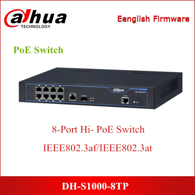 Dahua PoE Switches DH-S1000-8TP 8-Port Hi- PoE Switch Support IEEE802.3af, IEEE802.3at standard for Security CCTV IP System
Dahua PoE Switches DH-S1000-8TP 8-Port Hi- PoE Switch Support IEEE802.3af, IEEE802.3at standard for Security CCTV IP System