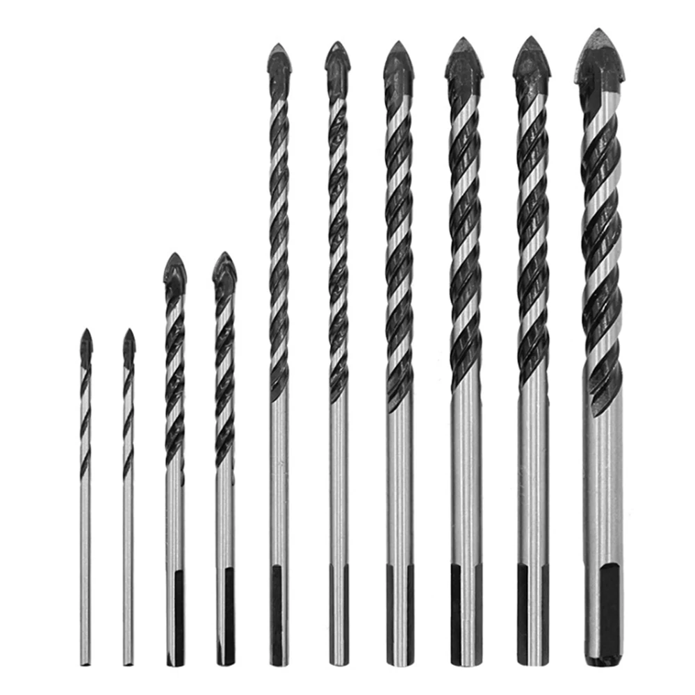 Фото 10pcs Multifunctional Drill Bits Extended Glass Bit Triangle For Ceramic Tile Concrete Marble | Инструменты