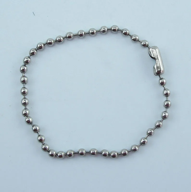 diameter 2.4mm length 14cm silver plated steel beads chain ball chain for dog tag
diameter 2.4mm length 14cm silver plated steel beads chain ball chain for dog tag