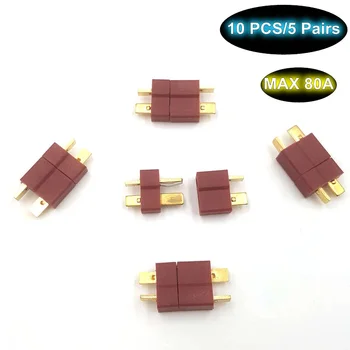 10PCS/5 Pairs Gold-Plated T Plug Male & Female Deans Connectors Style For RC LiPo Battery RC Parts Accessories
10PCS/5 Pairs Gold-Plated T Plug Male & Female Deans Connectors Style For RC LiPo Battery RC Parts Accessories