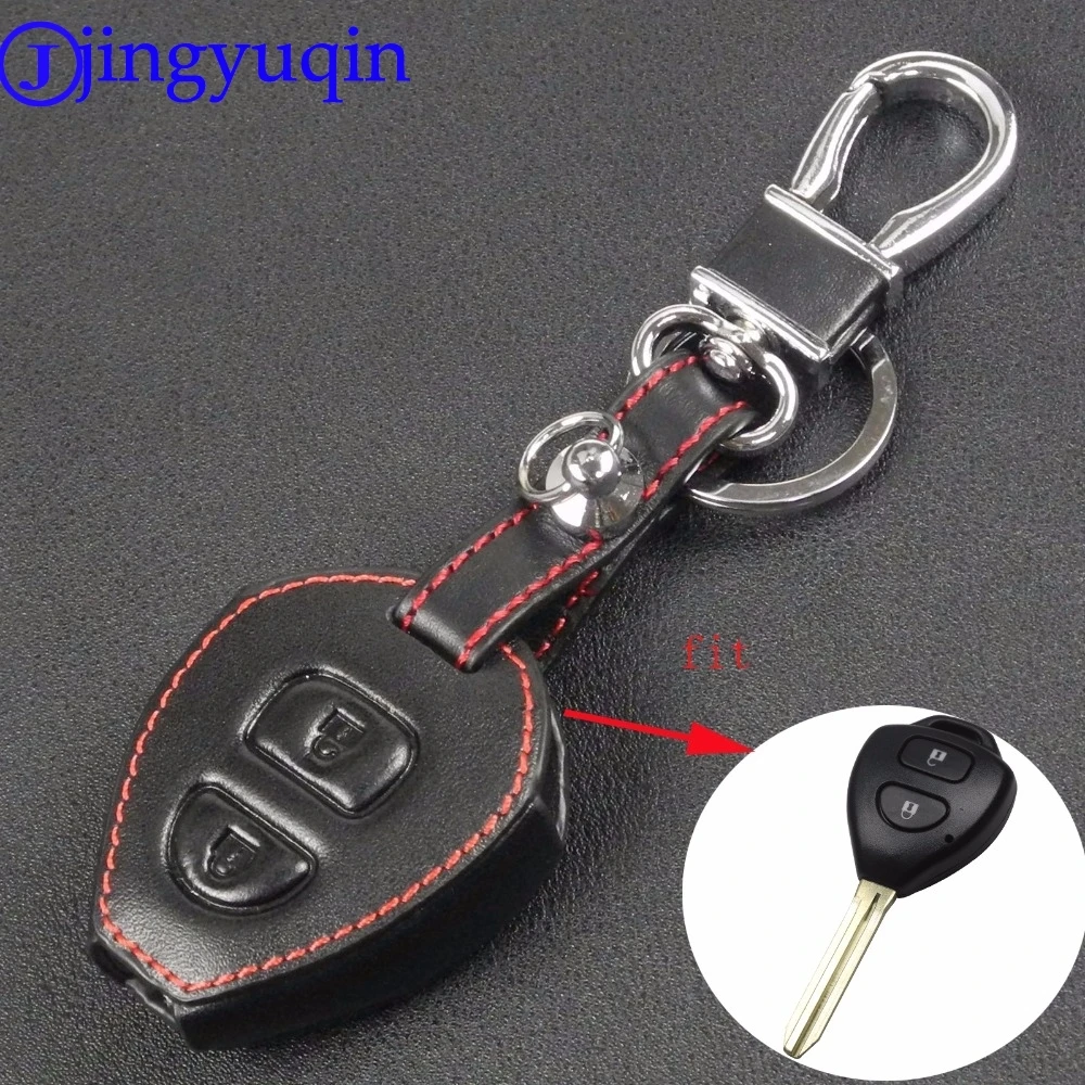 jingyuqin Remote Car Key Leather Case Cover For Toyota Corolla Rav4 Yaris Avensis Prado Car Key Wallet Car Styling 2 Buttons
jingyuqin Remote Car Key Leather Case Cover For Toyota Corolla Rav4 Yaris Avensis Prado Car Key Wallet Car Styling 2 Buttons