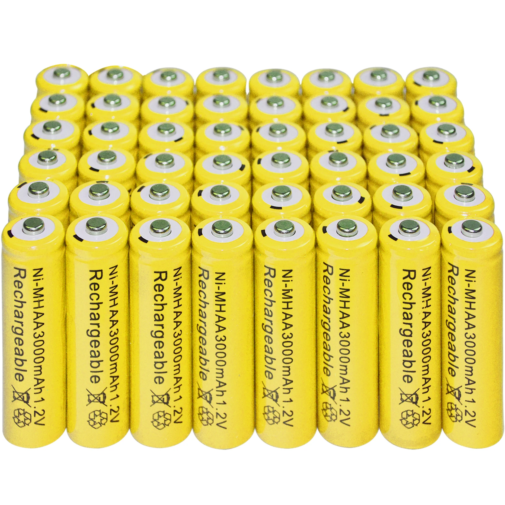 4/8/16/24/30/50/100pcs AA NI-MH 3000mAh 1.2V Rechargeable battery batteries Bulk Nickel Hydride Yellow cells for toys
4/8/16/24/30/50/100pcs AA NI-MH 3000mAh 1.2V Rechargeable battery batteries Bulk Nickel Hydride Yellow cells for toys