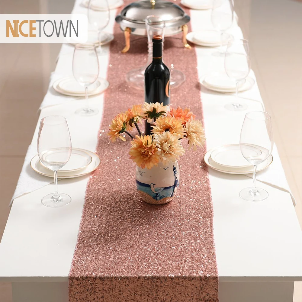 NICETOWN Luxury Glitter Sparkling Table Runner for Party Wedding Banquet Table Decoration Christmas Decorations for Home
NICETOWN Luxury Glitter Sparkling Table Runner for Party Wedding Banquet Table Decoration Christmas Decorations for Home