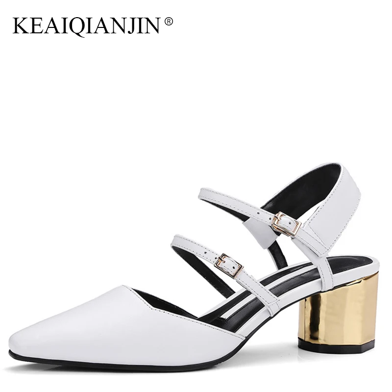 KEAIQIANJIN Woman Genuine Leather Sandals Sexy White High Heeled Shoes Summer Black Plus Size 33 41 Patent Leather Sandals 2018
KEAIQIANJIN Woman Genuine Leather Sandals Sexy White High Heeled Shoes Summer Black Plus Size 33 41 Patent Leather Sandals 2018