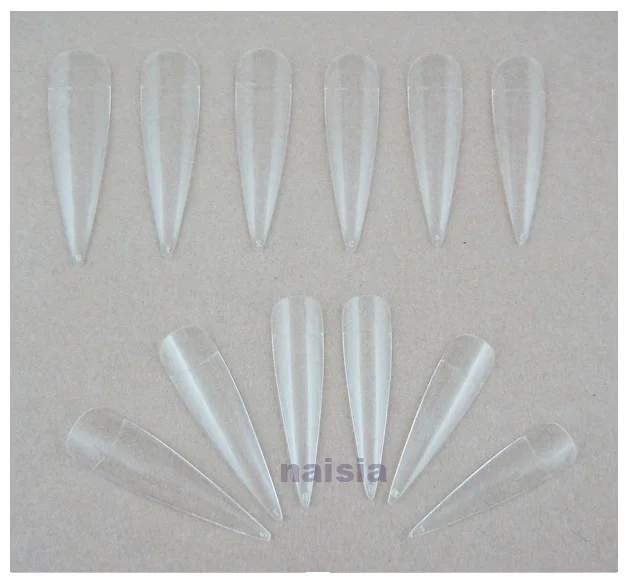 Freeshipping - 12 Sizes Medium Length Clear Pointed Claw Salon Tips 120 tips / pack
Freeshipping - 12 Sizes Medium Length Clear Pointed Claw Salon Tips 120 tips / pack