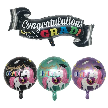 50PC Graduation Season Celebration Banner 18inch Unicorn Party Balloons Foil Balloon Happy Graduation Party Decoration globos
50PC Graduation Season Celebration Banner 18inch Unicorn Party Balloons Foil Balloon Happy Graduation Party Decoration globos