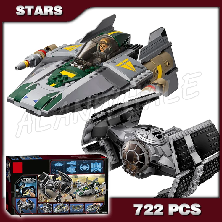 722pcs Space Wars 05030 Vader's TIE Advanced vs. A-Wing Starfighter Model Building Blocks Toys Bricks Compatible with Lego
722pcs Space Wars 05030 Vader's TIE Advanced vs. A-Wing Starfighter Model Building Blocks Toys Bricks Compatible with Lego