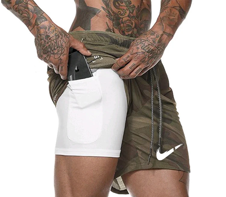 New Summer Men Double layer Shorts Fast Dry Running Training Fitness Sportswear Sweat Single Camouflage Workout Shorts
New Summer Men Double layer Shorts Fast Dry Running Training Fitness Sportswear Sweat Single Camouflage Workout Shorts