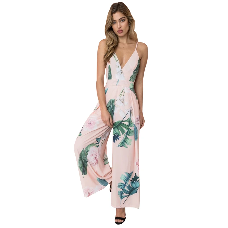Anself Summer Vacation 2019 Spaghetti Strap Overalls Boho Tropical Palm Leaf Print Shirred Wide Leg Cami Palazzo Women Jumpsuit
Anself Summer Vacation 2019 Spaghetti Strap Overalls Boho Tropical Palm Leaf Print Shirred Wide Leg Cami Palazzo Women Jumpsuit
