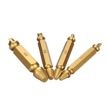 Fixmee 4Pcs Double Side Damaged Screw Bolt Extractor Drill Bits Gold Oxide Edition Stripped Screw Removers
Fixmee 4Pcs Double Side Damaged Screw Bolt Extractor Drill Bits Gold Oxide Edition Stripped Screw Removers