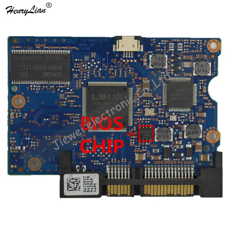 Для HDD PCB/логическая плата/номер платы: 110 0A90233 01 микросхема основного контроллера: