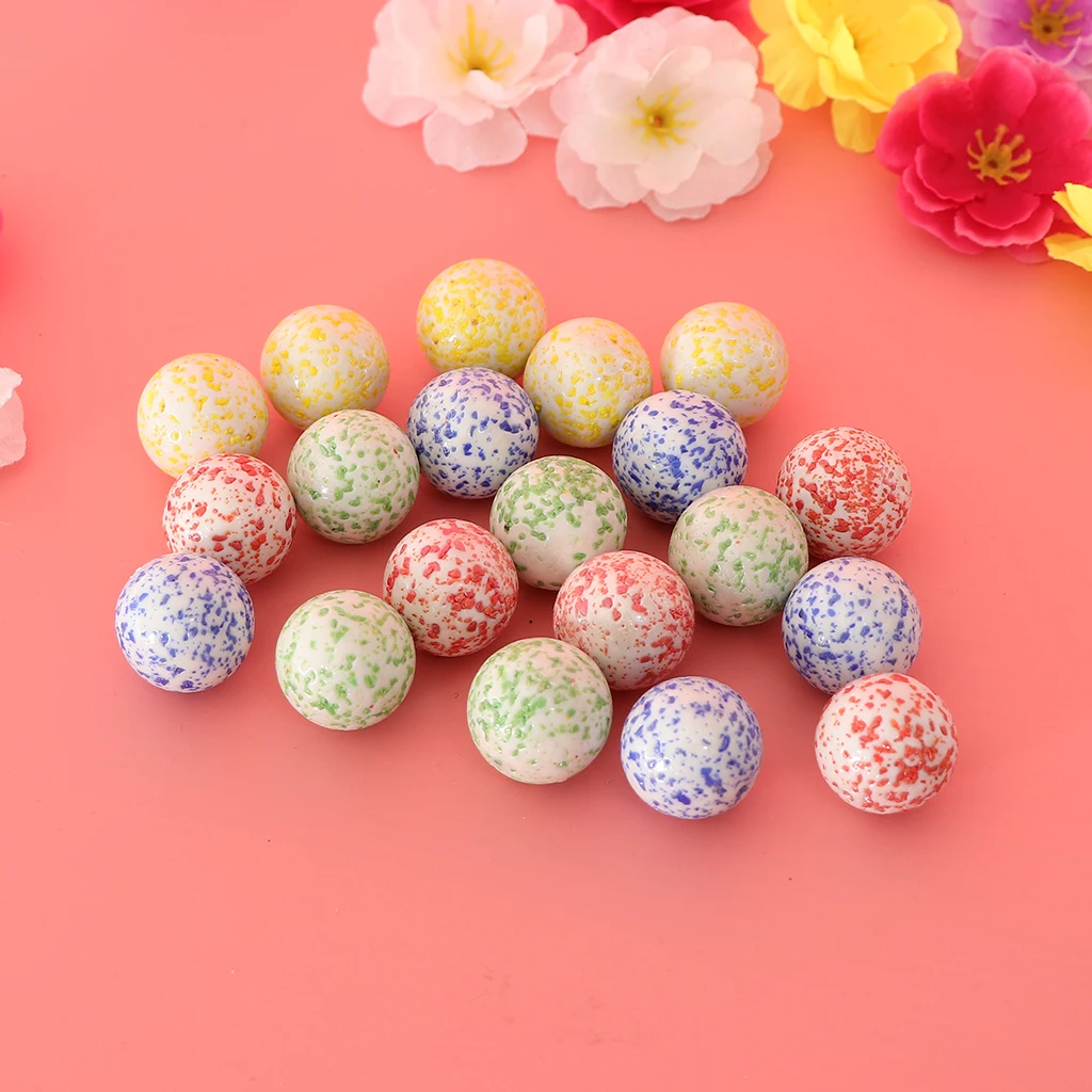 20 Pieces Glass Marbles (with Polka Dot Patterns) for Vases or Games, Aquarium Decorations, DIY Crafts 20 Pieces Glass Marbles (with Polka Dot Patterns) for Vases or Games, Aquarium Decorations, DIY Crafts