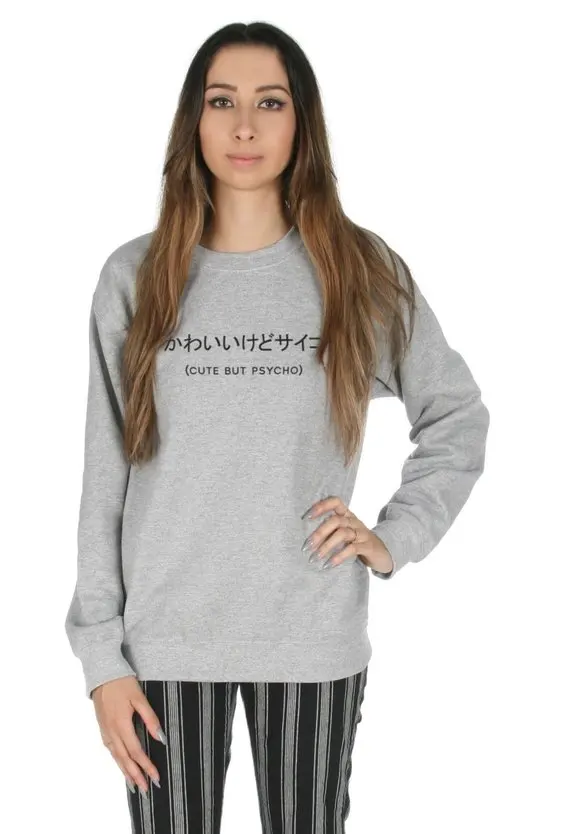 Sugarbaby Japanese Cute But Psycho Sweatshirt Harajuku Jumper Top Fashion Blogger Tumblr Grunge Unisex Jumper Tumblr Clothing
Sugarbaby Japanese Cute But Psycho Sweatshirt Harajuku Jumper Top Fashion Blogger Tumblr Grunge Unisex Jumper Tumblr Clothing