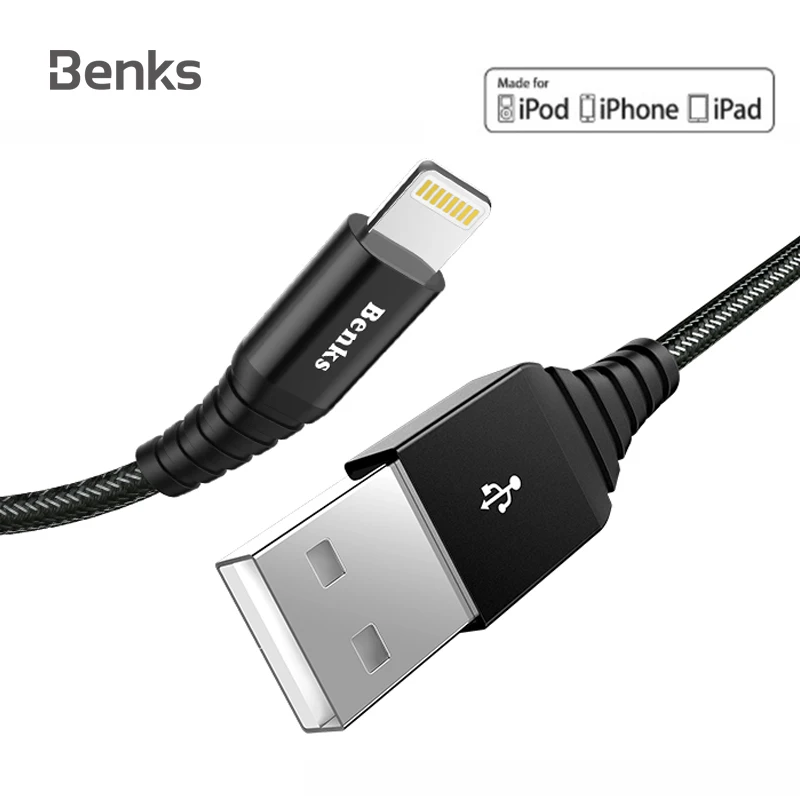 Benks MFi Lightning USB Cable for iPhone Xs Max Xs Xr X 7 8 6s Plus 2.4A Fast Charging Data Cable for iPhone 5s SE Phone Cable
Benks MFi Lightning USB Cable for iPhone Xs Max Xs Xr X 7 8 6s Plus 2.4A Fast Charging Data Cable for iPhone 5s SE Phone Cable