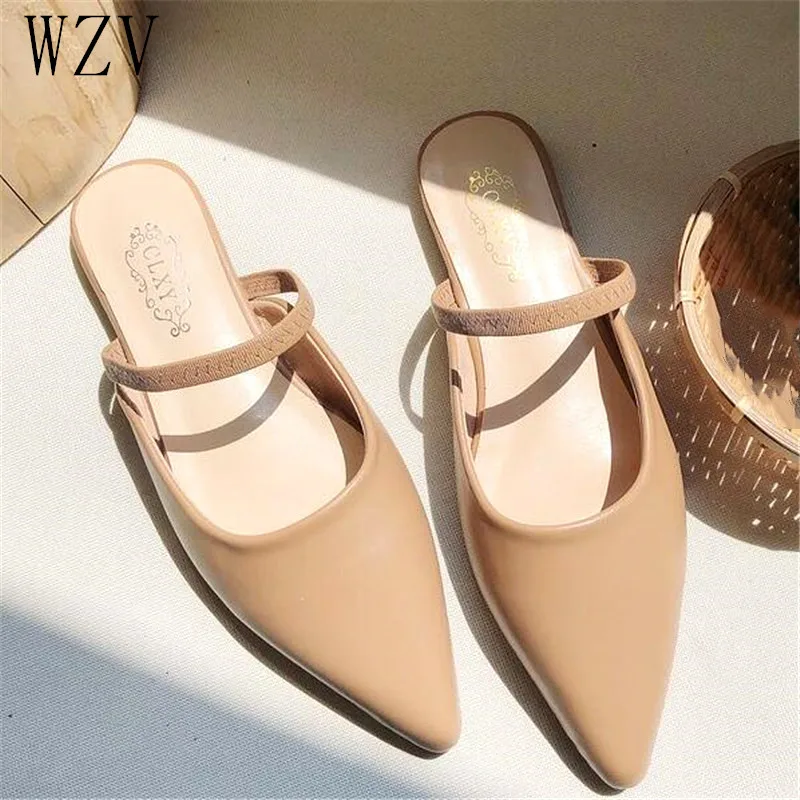Summer Flats Mules Lady Sandals Slippers Concise Slip on Pointed Toe Women Mules Outdoor Slipper Shoes Woman Slides E860
Summer Flats Mules Lady Sandals Slippers Concise Slip on Pointed Toe Women Mules Outdoor Slipper Shoes Woman Slides E860