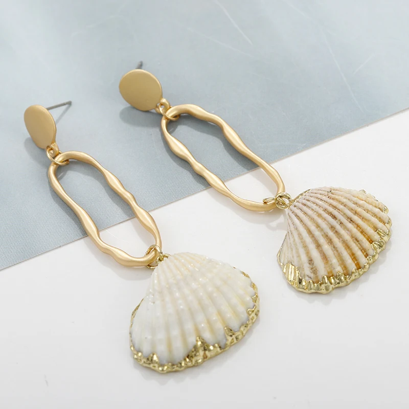 AENSOA Boho Long Shell Hollow Alloy Pendant Statement Drop Earrings Beach Jewelry Unique Design Natural Earrings For Women Gift
AENSOA Boho Long Shell Hollow Alloy Pendant Statement Drop Earrings Beach Jewelry Unique Design Natural Earrings For Women Gift