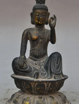 9" old tibet buddhism bronze gilt pray sakyamuni Shakyamuni lotus posture statue
9" old tibet buddhism bronze gilt pray sakyamuni Shakyamuni lotus posture statue