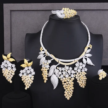 SisCathy Luxury Grape Design Bridal Wedding Pendant Necklace Bangle Earrings Ring Jewelry Sets Ladies Lover Anniversary Gifts
SisCathy Luxury Grape Design Bridal Wedding Pendant Necklace Bangle Earrings Ring Jewelry Sets Ladies Lover Anniversary Gifts