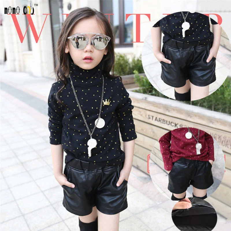PU Leather Girls Shorts Thicken Velvet Autumn Winter Children Lederhosen Leather Pants Kid Clothes 4 5 6 7 8 9 10 11 12 Years
PU Leather Girls Shorts Thicken Velvet Autumn Winter Children Lederhosen Leather Pants Kid Clothes 4 5 6 7 8 9 10 11 12 Years