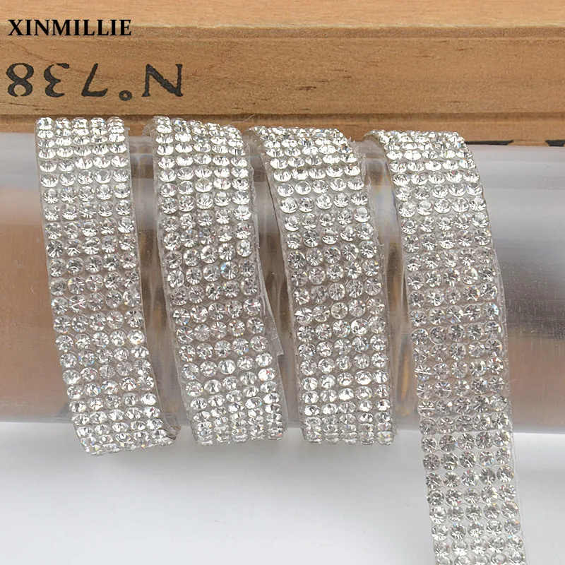1 Yard/Lot 5/6 Rows Rhinestone Trim 1cm Width SS6 Hot-Fix Self-Adhesive Crystal Ribbon Wedding Dress Decoration Bridal Applique 
1 Yard/Lot 5/6 Rows Rhinestone Trim 1cm Width SS6 Hot-Fix Self-Adhesive Crystal Ribbon Wedding Dress Decoration Bridal Applique