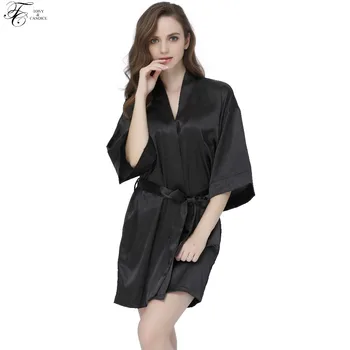 Tony&Candice Women's Satin Silk Bathrobes Sexy Short Kimono Dressing Gown Ladies Sleepwear Female Nightwear Half Sleeve 4 Sizes
Tony&Candice Women's Satin Silk Bathrobes Sexy Short Kimono Dressing Gown Ladies Sleepwear Female Nightwear Half Sleeve 4 Sizes