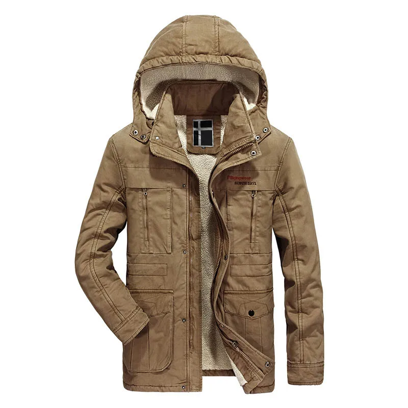 Winter Parka Jacket Men Casual Hooded Collar Removable Thick Warm Wool Liner Winter Mens Outerwear Windbreaker Mid-long Coat Men
Winter Parka Jacket Men Casual Hooded Collar Removable Thick Warm Wool Liner Winter Mens Outerwear Windbreaker Mid-long Coat Men
