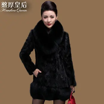 Plus size New Women's Mink fur coat,Elegant Slim Fox fur collar mink coat fur jacket natural fur coats Free shipping FQ074
Plus size New Women's Mink fur coat,Elegant Slim Fox fur collar mink coat fur jacket natural fur coats Free shipping FQ074
