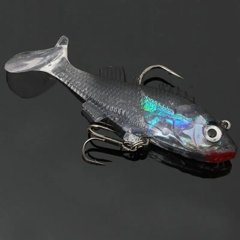 

3D Eyes Lead Fishing Lures Artificial Soft bait Carp Crank bait with Treble Tackle Hooks 6cm 8g