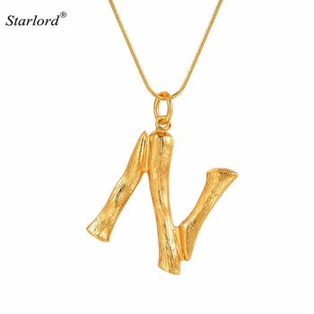 Bamboo Initial Letter N Necklace Snake Chain Gold Alphabet Jewelry Statement Personalized Gift Letter Charm For Women/Men P9087
Bamboo Initial Letter N Necklace Snake Chain Gold Alphabet Jewelry Statement Personalized Gift Letter Charm For Women/Men P9087