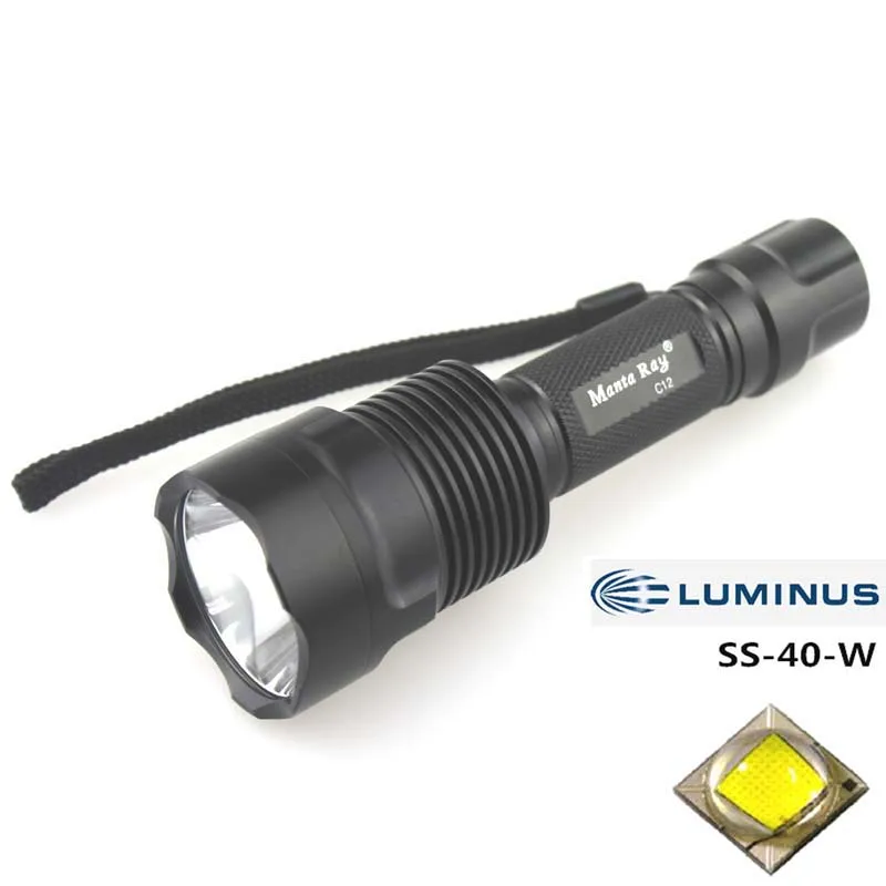 

Manta Ray C12 LUMINUS SST-40-W 1650lm 1-Mode SMO LED Flashlight (1 x 18650)