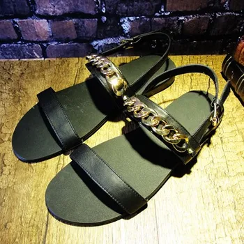 Gold Chains Summer Gladiators for men Flat heel Strap Mens Rome Sandals Leisure Shoe Hot 2018
Gold Chains Summer Gladiators for men Flat heel Strap Mens Rome Sandals Leisure Shoe Hot 2018