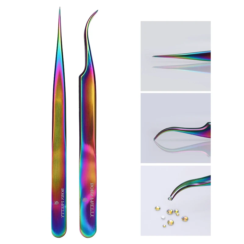 BORN PRETTY Rainbow Tweezer Stainless Steel Straight Curved Head Nail Sticker Rhinestone Picker Manicure Nail Art Tool
BORN PRETTY Rainbow Tweezer Stainless Steel Straight Curved Head Nail Sticker Rhinestone Picker Manicure Nail Art Tool