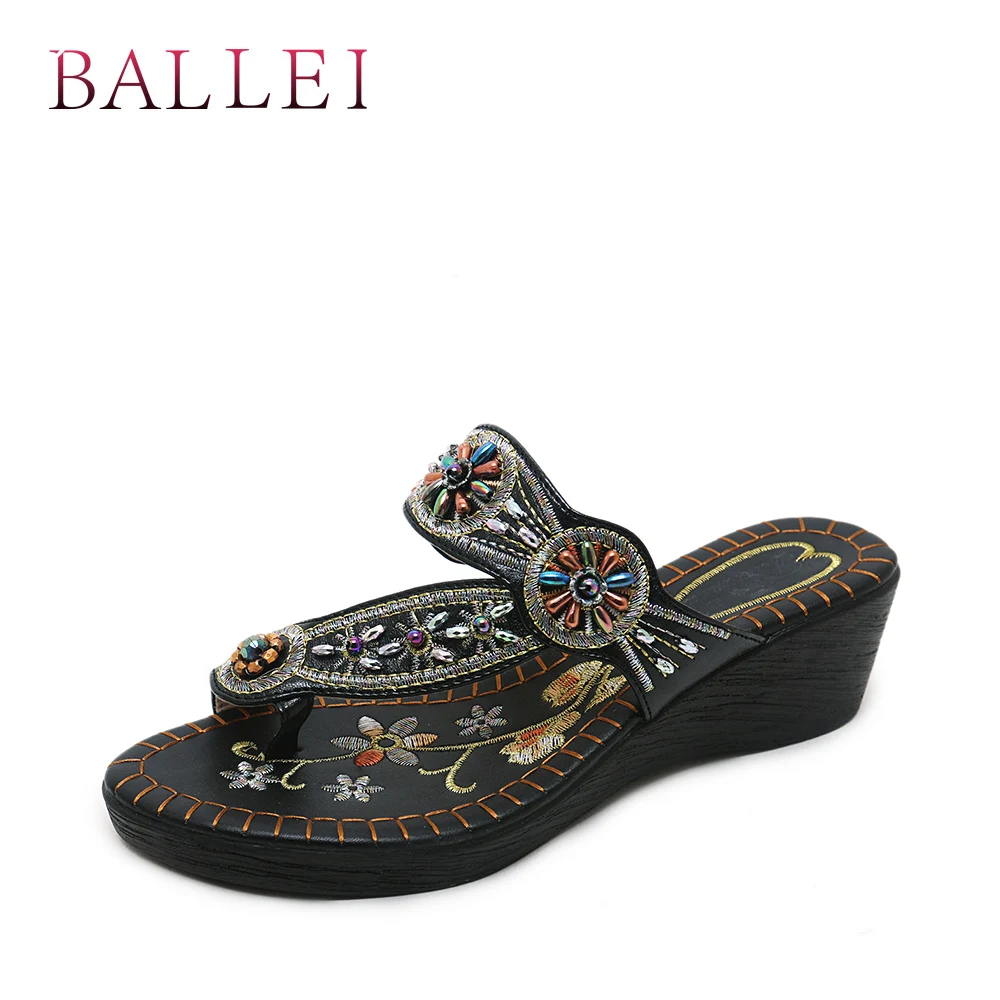 BALLE Luxury Woman Handmade Slipper High Quality PU Comfortable Wedges Classic Shoes Casual Ethnic Retro Casual Flip Flops T14
BALLE Luxury Woman Handmade Slipper High Quality PU Comfortable Wedges Classic Shoes Casual Ethnic Retro Casual Flip Flops T14