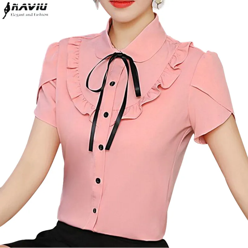 Elegant Bow Ruffles shirt women Fashion New summer formal slim Puff Sleeve chiffon blouses office ladies work plus size tops
Elegant Bow Ruffles shirt women Fashion New summer formal slim Puff Sleeve chiffon blouses office ladies work plus size tops