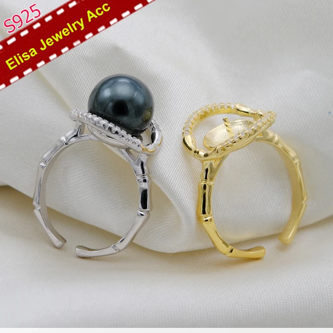 S925 Sterling Silver Women DIY Pearl Rings Jewelry Findings Open Adjustable Pearl Rings Accessory Silver&Gold Color 3Pcs/Lot
S925 Sterling Silver Women DIY Pearl Rings Jewelry Findings Open Adjustable Pearl Rings Accessory Silver&Gold Color 3Pcs/Lot