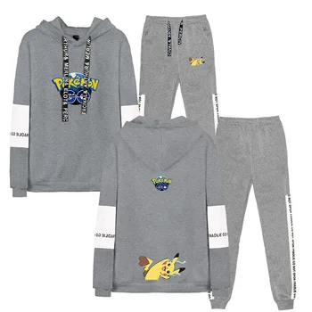 2019 New Style of Pokemon printing Leisure style Hooded Hoodies Sweatshirts+Harajuku Sweatpants Sport Suit casual women's sets 
2019 New Style of Pokemon printing Leisure style Hooded Hoodies Sweatshirts+Harajuku Sweatpants Sport Suit casual women's sets