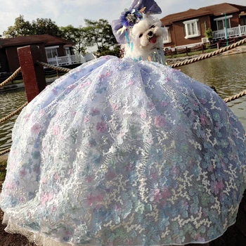 Pet Dog Dress Luxury Princess Wedding Trailing Dress For Small Dogs Colorful Embroidery Puppy Clothes Lace Dress Chihuahua Pug
Pet Dog Dress Luxury Princess Wedding Trailing Dress For Small Dogs Colorful Embroidery Puppy Clothes Lace Dress Chihuahua Pug