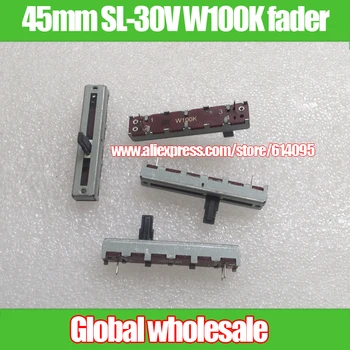 5pcs 45mm SL-30V W100K Mixer Straight Slip Potentiometer / Single Fader with Midpoint / Shank Length 10MM
5pcs 45mm SL-30V W100K Mixer Straight Slip Potentiometer / Single Fader with Midpoint / Shank Length 10MM