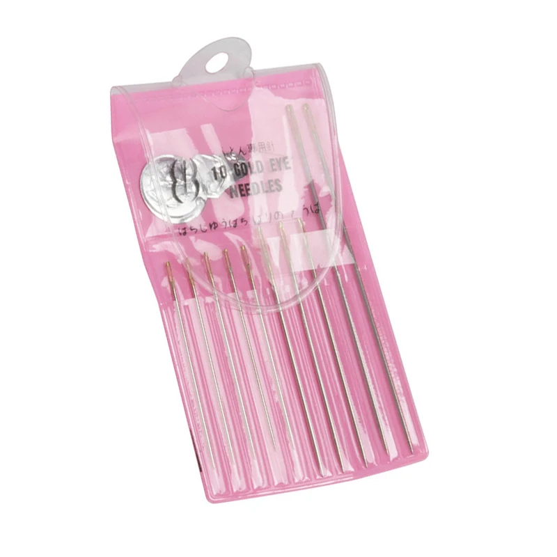 10pcs Mix Size Gold Eye Sewing Needles Cross Stitch Embroidery Hand Sewing Needle with Threader Home DIY Sewing Tool For Women
10pcs Mix Size Gold Eye Sewing Needles Cross Stitch Embroidery Hand Sewing Needle with Threader Home DIY Sewing Tool For Women