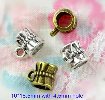 100 Metal Bails Beads Hanger - Charms Pendant Dangle Holders - 10*18.5 With 4.5mm Hole,Antique Bronze / Antique Silver
100 Metal Bails Beads Hanger - Charms Pendant Dangle Holders - 10*18.5 With 4.5mm Hole,Antique Bronze / Antique Silver