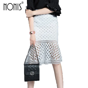 Nonis Stretch Women Black White Color Skirt PLus Size 2XL Hollow out 3D floral women lace lady's office work wear pencil skirt
Nonis Stretch Women Black White Color Skirt PLus Size 2XL Hollow out 3D floral women lace lady's office work wear pencil skirt