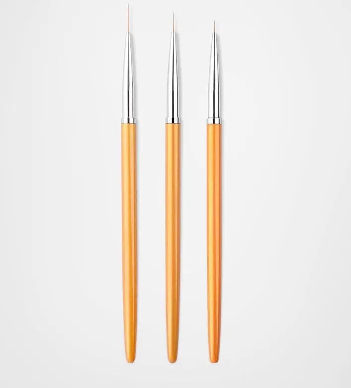 3pcs Gold Fine Art Nail Art Brush Liner Pens Metal Handle For UV Gel Polish Painting Drawing Lining Brushes Nails Tools Manicure
3pcs Gold Fine Art Nail Art Brush Liner Pens Metal Handle For UV Gel Polish Painting Drawing Lining Brushes Nails Tools Manicure