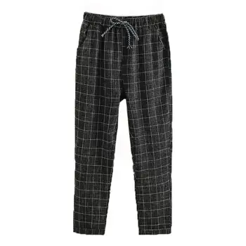 Autumn Casual Women Plaid Print Drawstring Waist Long Pants Loose Trousers new
Autumn Casual Women Plaid Print Drawstring Waist Long Pants Loose Trousers new