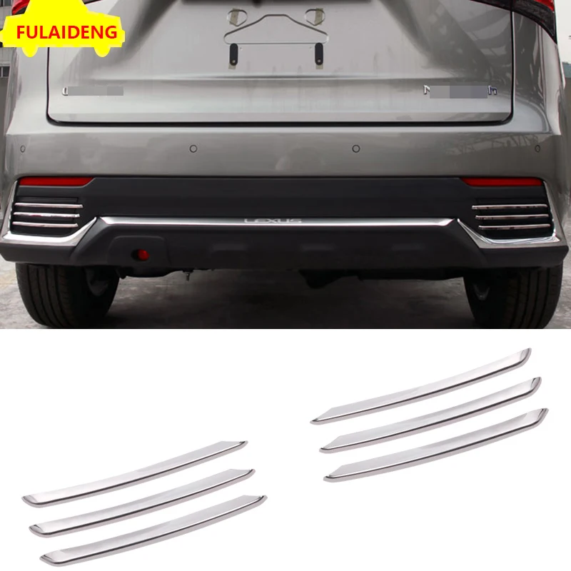 6pcs For Lexus NX200 NX300h 2017-2018 stainless steel Exterior Rear Fog Light Lamp Strip Trim car styling accessories
6pcs For Lexus NX200 NX300h 2017-2018 stainless steel Exterior Rear Fog Light Lamp Strip Trim car styling accessories