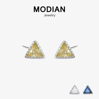 Modian Newly arrived Reak 925 Sterling Silver Triangle Clear Zircon Yellow Sapphire Stud Earrings For Women Fashion Tiny Jewelry
Modian Newly arrived Reak 925 Sterling Silver Triangle Clear Zircon Yellow Sapphire Stud Earrings For Women Fashion Tiny Jewelry