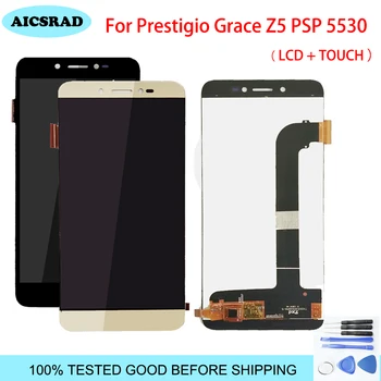 

For 5.3'' For Prestigio Grace Z5 PSP5530 DUO psp PSP5530 LCD Display+Touch Screen Digitizer Black White Gold Color 5530 &Tool