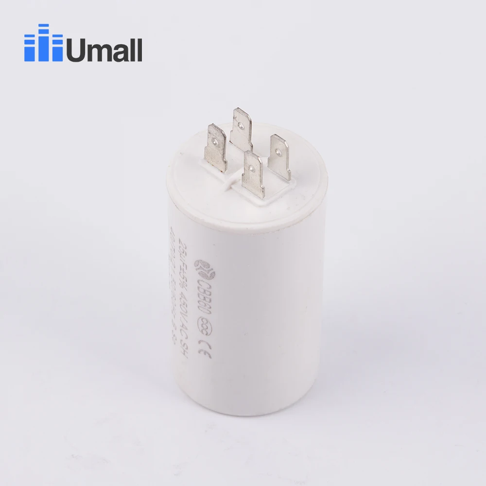 CBB60 450V 25uF running motor start capacitor 4 four pins for air conditioners washing machine
CBB60 450V 25uF running motor start capacitor 4 four pins for air conditioners washing machine