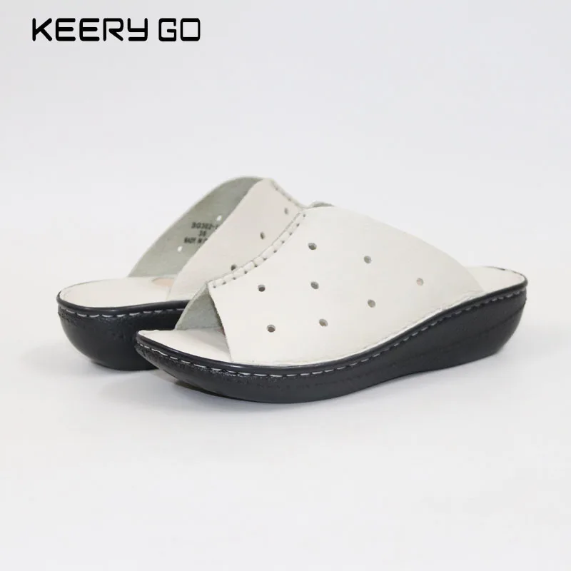 NEW The first layer of leather all-match hollow comfort women slippers Hollowed female slippers Women's shoes
NEW The first layer of leather all-match hollow comfort women slippers Hollowed female slippers Women's shoes