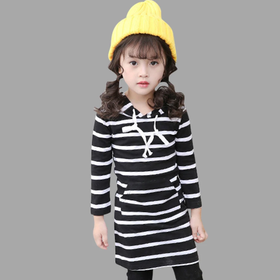 Abesay Autumn Dresses For Girls Striped Long Sleeve Girls Dresses Hooded Kids Dresses Teenage Clothing For Girls 6 8 10 12 Years 
Abesay Autumn Dresses For Girls Striped Long Sleeve Girls Dresses Hooded Kids Dresses Teenage Clothing For Girls 6 8 10 12 Years